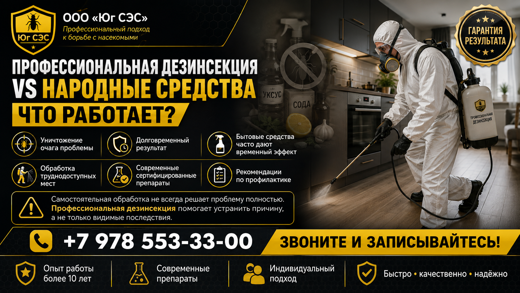 Профессиональная дезинсекция vs народные средства: что работает? | ООО «Юг СЭС»